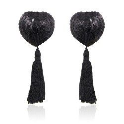 Sequin Pompom Heart Nipple...