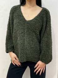 Bouclette Wool V-Neck...