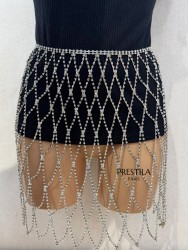 Rhinestone Crossed Skirt...