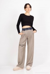 Wide Jean Border Trousers,...